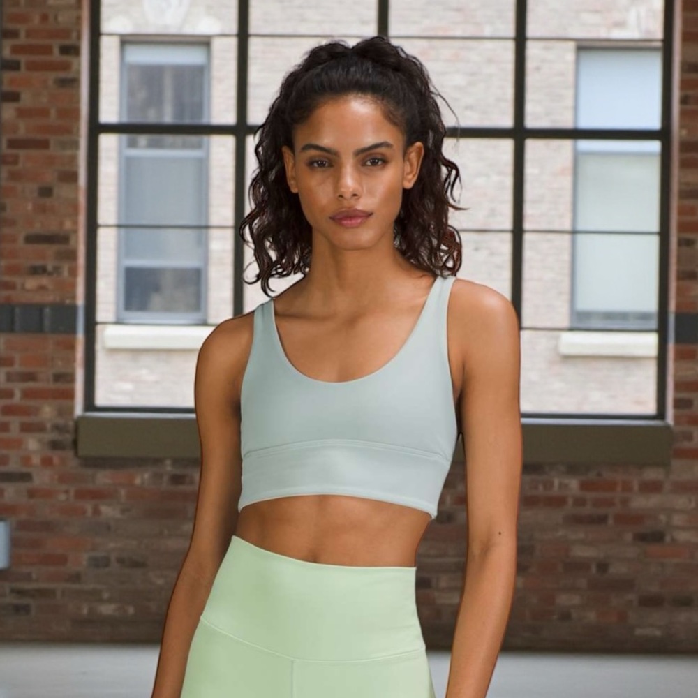 Lululemon Align Reversible Bra in Silver Blue / White Opal Sz 4
